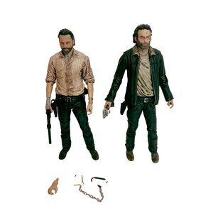The Walking Dead Lot of 2 Rick Grimes McFarlane 5” Series 8 Action Figure 2015